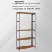 Estante Estilo Industrial Aço Preto I12 Mell Madeira Taeda Dmobiliario