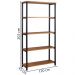 Estante Estilo Industrial Aço Preto I12 Mell Madeira Taeda Dmobiliario