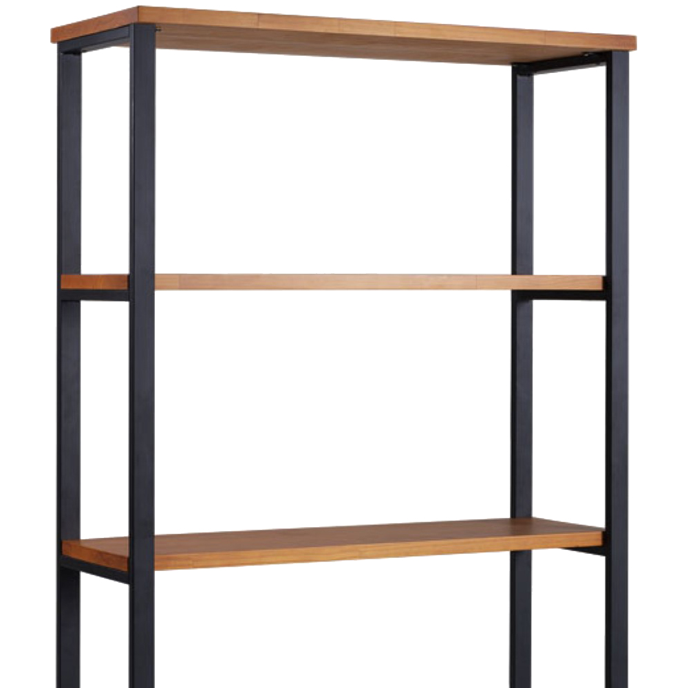 Estante Estilo Industrial Aço Preto I12 Mell Madeira Taeda Dmobiliario