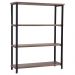 Estante Industrial Aço Preto 120x153 I12 Castanho Madeira Taeda Dmobiliario