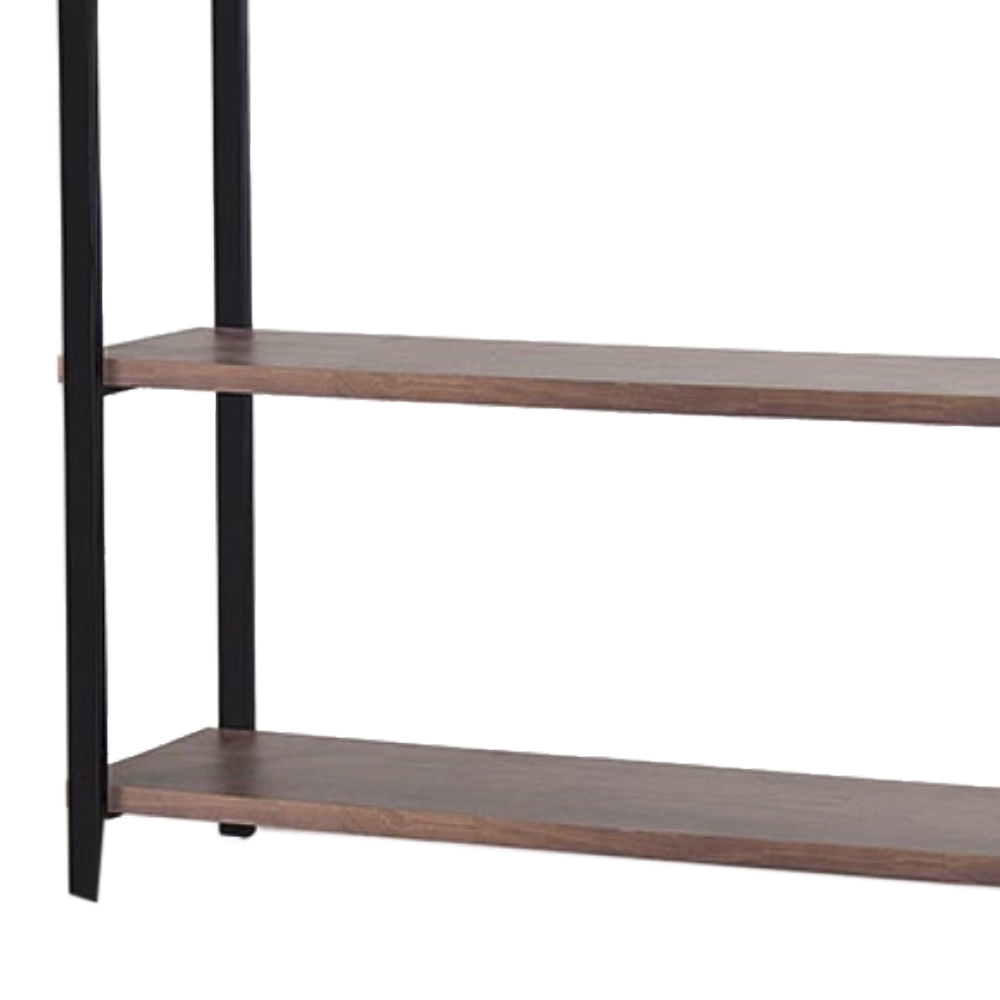 Estante Industrial Aço Preto 120x153 I12 Castanho Madeira Taeda Dmobiliario