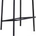 Kit 2 Banquetas Alta Base Aço Preto I01 Madeira Taeda Castanho Dmobiliario