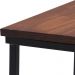 Kit 2 Banquetas Alta Base Aço Preto I02 Madeira Taeda Castanho Dmobiliario