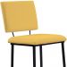 Kit 2 Banquetas Alta Base Em Aço Preto F109 Linho Amarelo Dmobiliario