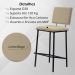 Kit 2 Banquetas Alta Base Em Aço Preto F109 Linho Bege Dmobiliario