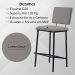 Kit 2 Banquetas Alta Base Em Aço Preto F109 Linho Cinza Dmobiliario