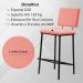 Kit 2 Banquetas Alta Base Em Aço Preto F109 Linho Coral Dmobiliario