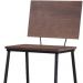 Kit 2 Cadeiras Decorativas Base Aço Preto I03 Madeira Taeda Castanho Dmobiliario