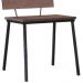 Kit 2 Cadeiras Decorativas Base Aço Preto I03 Madeira Taeda Castanho Dmobiliario