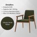 Kit 2 Cadeiras Decorativas Base Madeira F56 Veludo Verde Militar Dmobiliario