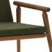 Kit 2 Cadeiras Decorativas Base Madeira F56 Veludo Verde Militar Dmobiliario