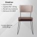 Kit 2 Cadeiras Decorativas F53X1 Corano Marrom Linho Bege Dmobiliario