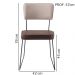 Kit 2 Cadeiras Decorativas F53X1 Corano Marrom Linho Bege Dmobiliario