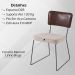 Kit 2 Cadeiras Decorativas F53X1 Linho Bege Corano Marrom Dmobiliario