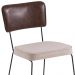 Kit 2 Cadeiras Decorativas F53X1 Linho Bege Corano Marrom Dmobiliario