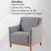 Kit 2 Poltronas Decorativa Base Madeira Mell 7045 Linho Cinza Dmobiliario