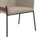 Kit 2 Poltronas Decorativas Base Aço Preto 7042 Linho Bege Dmobiliario