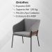 Kit 2 Poltronas Decorativas Base Aço Preto 7042 Linho Cinza Dmobiliario