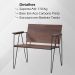 Kit 2 Poltronas Decorativas Base Aço Preto I04 Madeira Taeda Castanho Dmobiliario