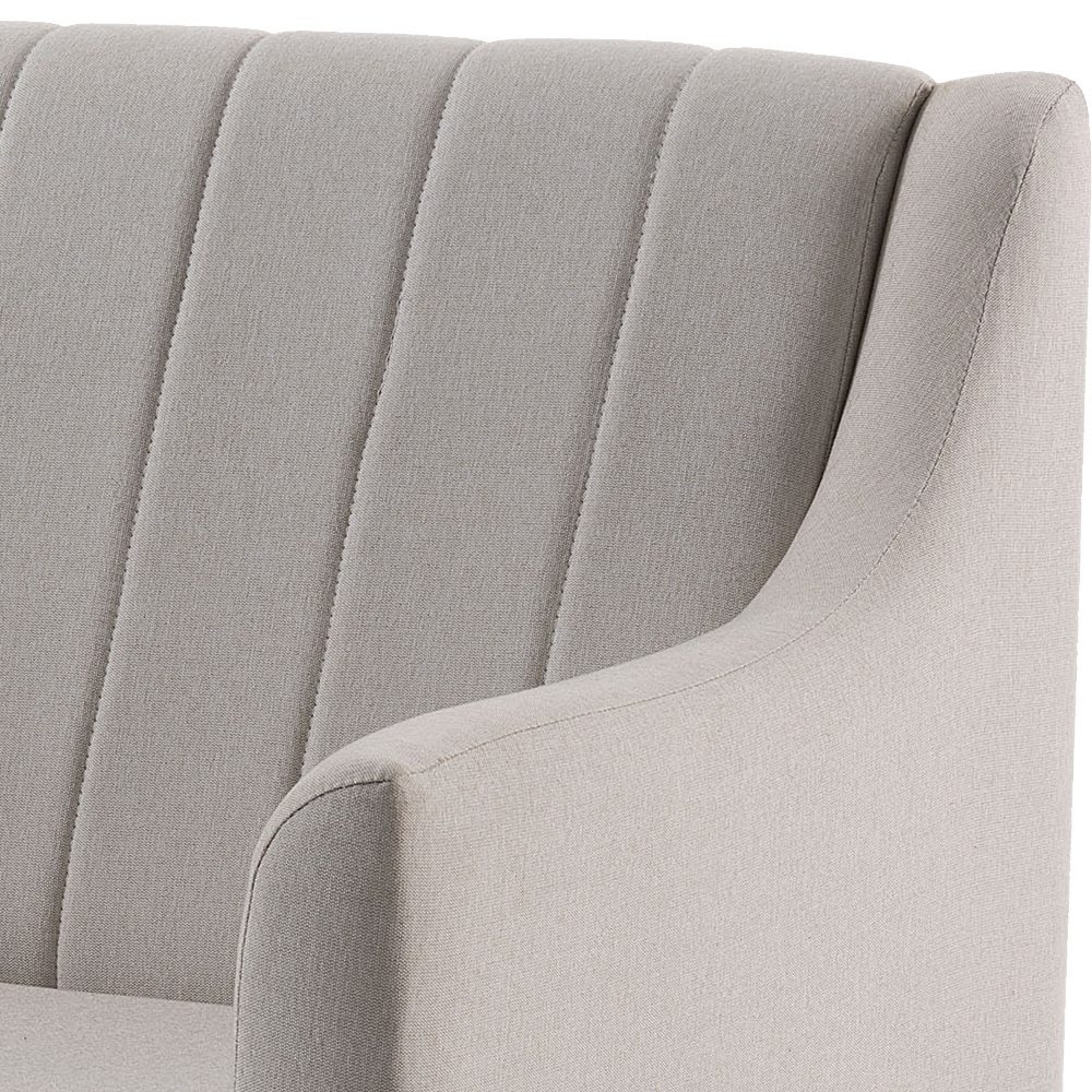 Kit 2 Poltronas Decorativas Base Madeira Mell 7046 Linho Bege Dmobiliario