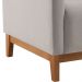 Kit 2 Poltronas Decorativas Base Madeira Mell 7046 Linho Bege Dmobiliario