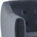 Kit 2 Poltronas Decorativas Base Tabaco 7015 Veludo Azul Marinho Dmobiliario