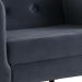 Kit 2 Poltronas Decorativas Base Tabaco 7015 Veludo Azul Marinho Dmobiliario