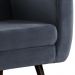 Kit 2 Poltronas Decorativas Base Tabaco 7015 Veludo Azul Marinho Dmobiliario