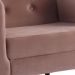 Kit 2 Poltronas Decorativas Base Tabaco 7015 Veludo Rosa Dmobiliario