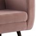 Kit 2 Poltronas Decorativas Base Tabaco 7015 Veludo Rosa Dmobiliario