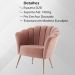 Kit 2 Poltronas Decorativas Pes Aço Dourado 7048 Veludo Rosa Dmobiliario