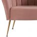 Kit 2 Poltronas Decorativas Pes Aço Dourado 7048 Veludo Rosa Dmobiliario
