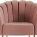 Kit 2 Poltronas Decorativas Pes Aço Dourado 7048 Veludo Rosa Dmobiliario