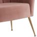 Kit 2 Poltronas Decorativas Pes Aço Dourado 7048 Veludo Rosa Dmobiliario