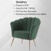 Kit 2 Poltronas Decorativas Pes Aço Dourado 7048 Veludo Verde Dmobiliario
