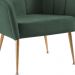 Kit 2 Poltronas Decorativas Pes Aço Dourado 7049 Veludo Verde Dmobiliario