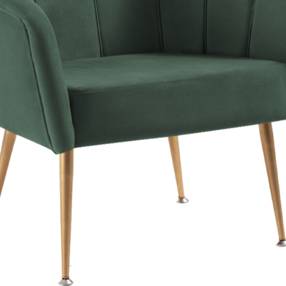 Kit 2 Poltronas Decorativas Pes Aço Dourado 7049 Veludo Verde Dmobiliario