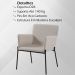 Kit 2 Poltronas Decorativas Pes Em Aço Preto 7051 Linho Bege Dmobiliario
