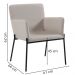 Kit 2 Poltronas Decorativas Pes Em Aço Preto 7051 Linho Bege Dmobiliario