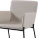 Kit 2 Poltronas Decorativas Pes Em Aço Preto 7051 Linho Bege Dmobiliario