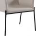Kit 2 Poltronas Decorativas Pes Em Aço Preto 7051 Linho Bege Dmobiliario