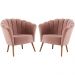 Kit 2 Poltronas Decorativas Pes Tauari 7048 Veludo Rosa Dmobiliario