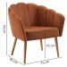 Kit 2 Poltronas Decorativas Pes Tauari 7049 Veludo Caramelo Dmobiliario