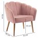 Kit 2 Poltronas Decorativas Pes Tauari 7049 Veludo Rosa Dmobiliario
