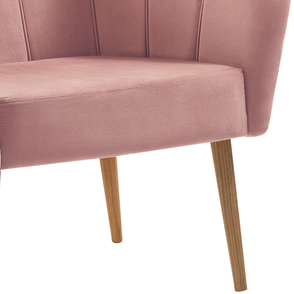 Kit 2 Poltronas Decorativas Pes Tauari 7049 Veludo Rosa Dmobiliario