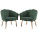 Kit 2 Poltronas Decorativas Pes Tauari 7049 Veludo Verde Dmobiliario