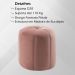 Kit 2 Puff Puf Para Sala P09 Veludo Rosa Dmobiliario