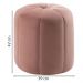 Kit 2 Puff Puf Para Sala P09 Veludo Rosa Dmobiliario
