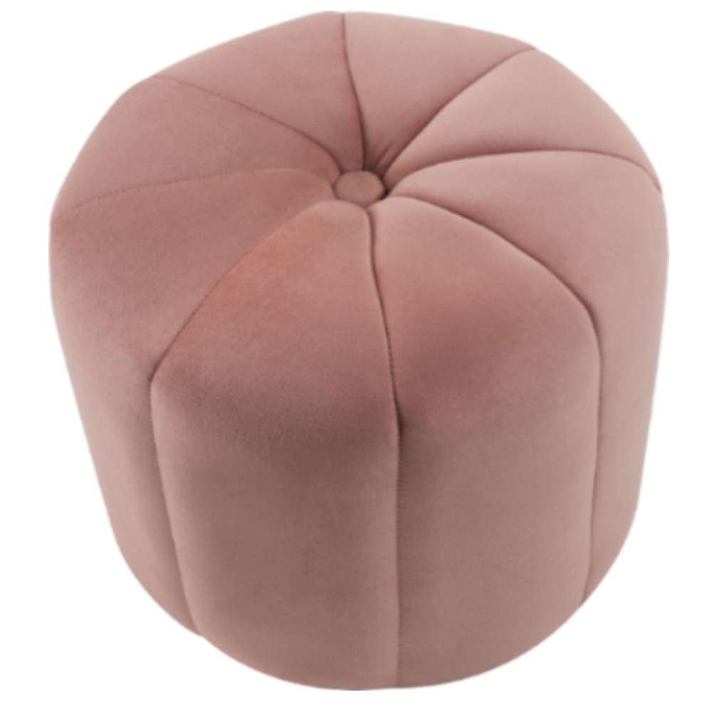 Kit 2 Puff Puf Para Sala P09 Veludo Rosa Dmobiliario