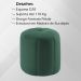 Kit 2 Puff Puf Para Sala P09 Veludo Verde Dmobiliario